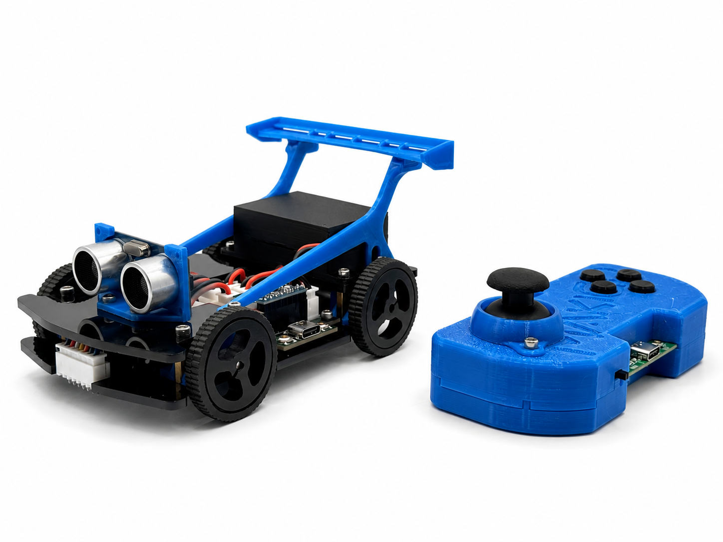 Blue MAKIQO Robocar with matching controller
